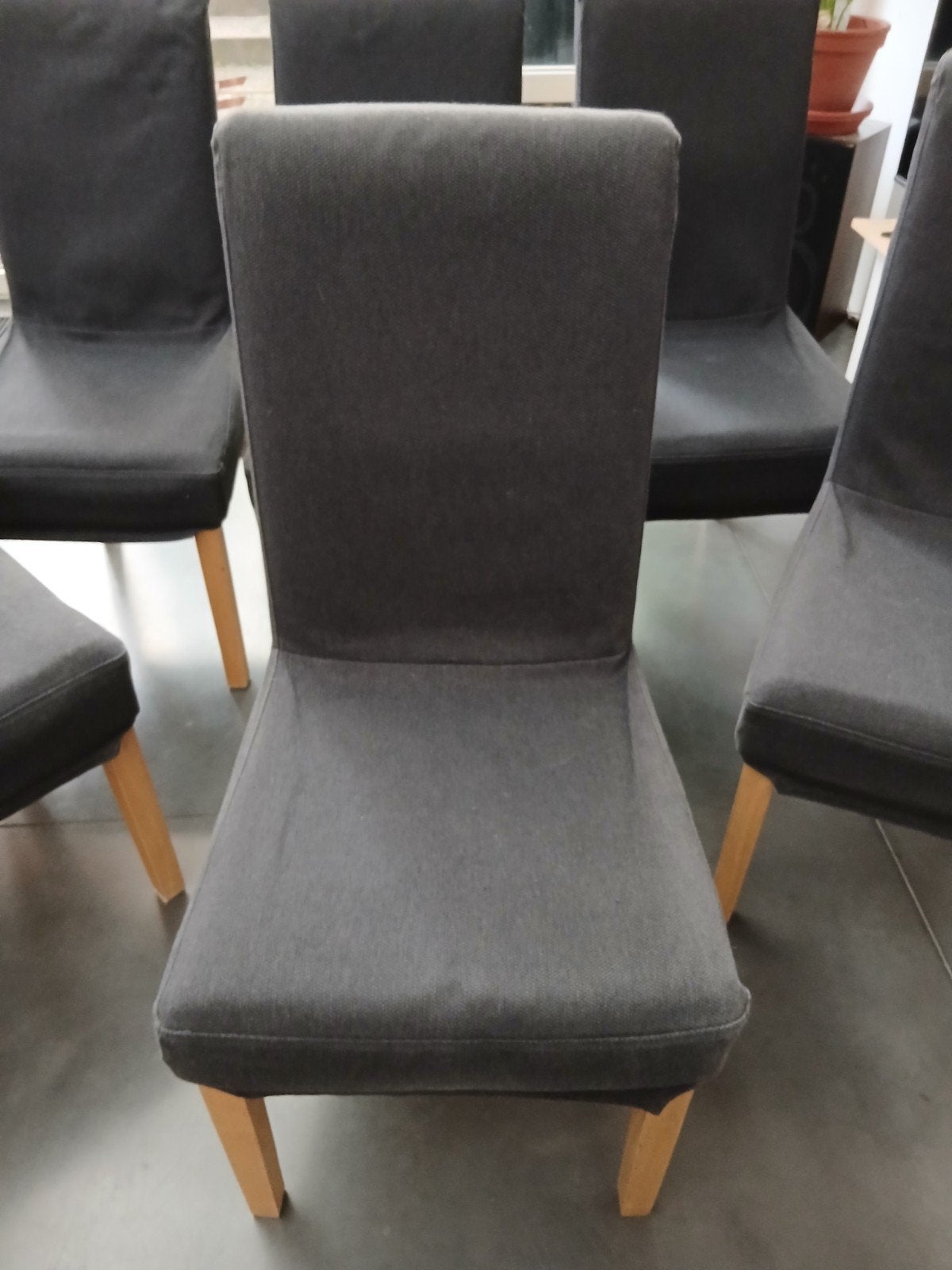 lot de 6 chaises, Enlèvement, Utilisé, Gris, Cinq, Six Chaises ou plus