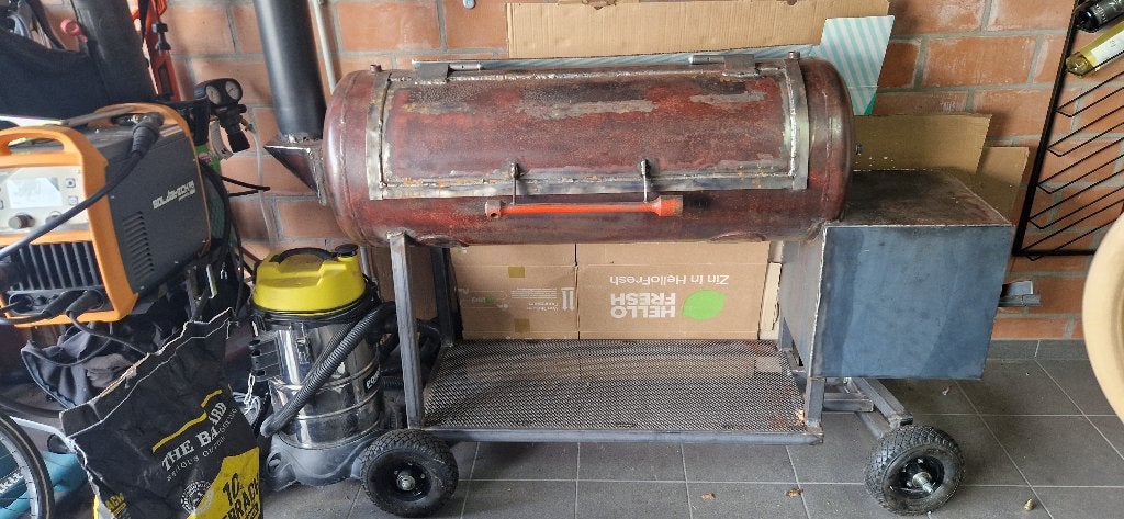 Offset smoker, Jardin & Terrasse, Barbecues au charbon de bois, Enlèvement, Utilisé, Zie foto