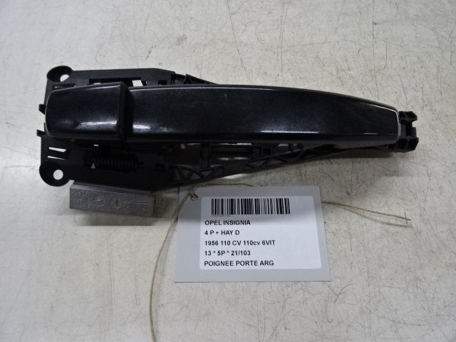 POIGNEE EXTERIEURE ARRIÈRE GAUCHE Opel Insignia, Utilisé, Arrière, Opel