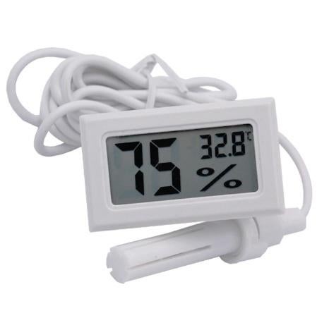 Digitale LCD Thermometer Hygrometer met Kabel en Sensor Wit, Dieren en Toebehoren, Ophalen of Verzenden, Nieuw