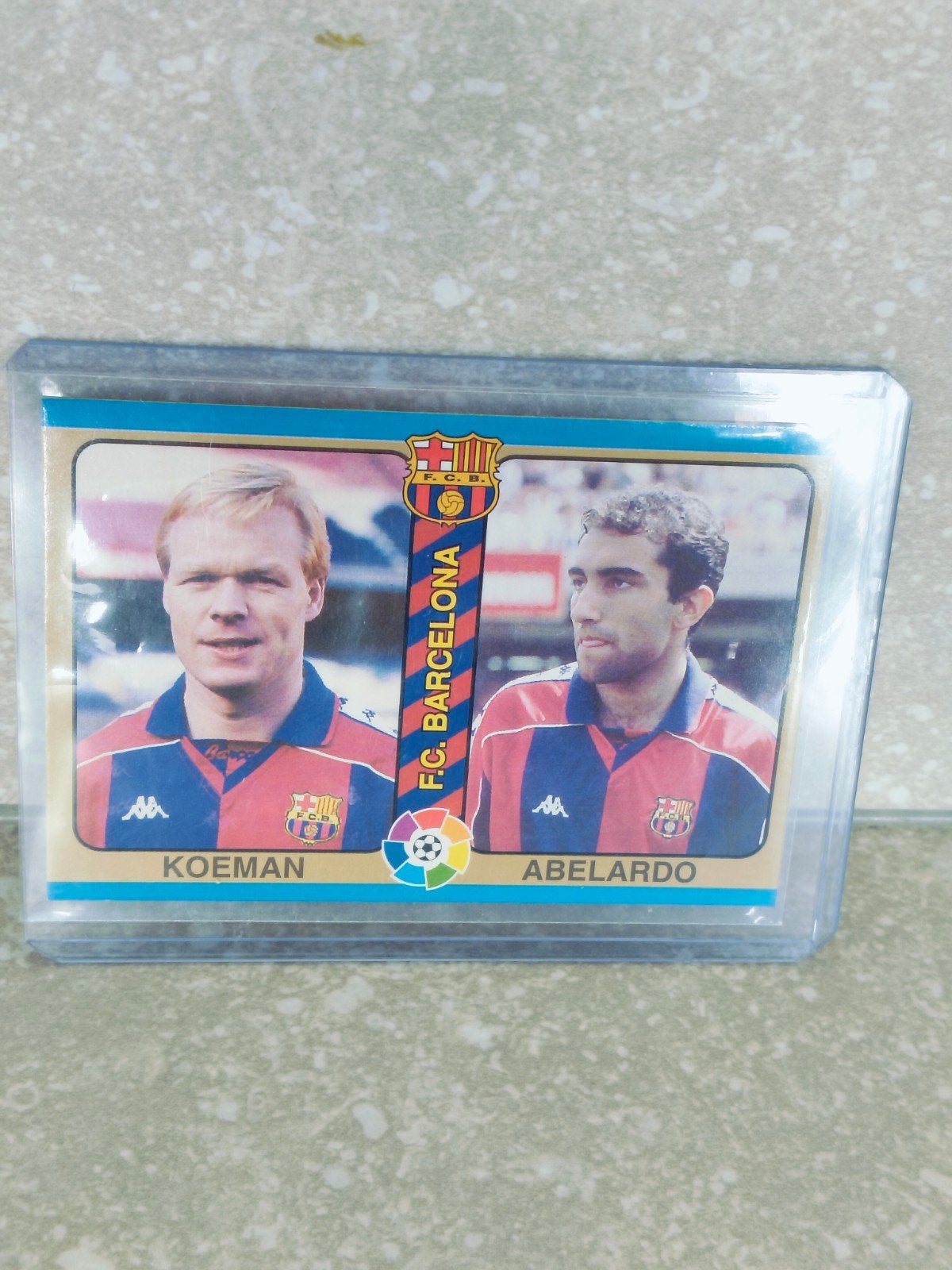 mundicromo kaart Barcelona 1994-1995 Koeman/ Abelardo, Verzamelen, Sportartikelen en Voetbal, Ophalen of Verzenden