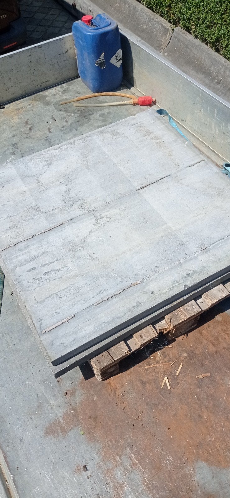 Blauwe steen 5 dik 104x106 breed 2 stuks, Tuin en Terras, Ophalen