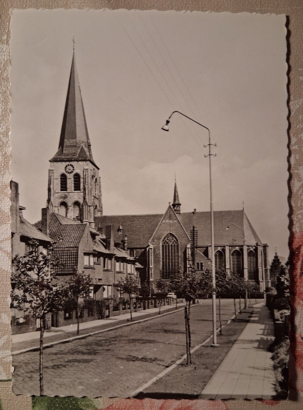vintage Postkaart Kerk van Ekeren, Collections, Enlèvement ou Envoi