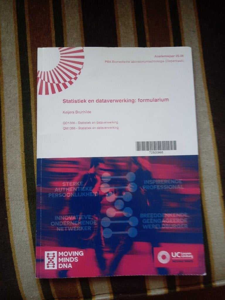 statistiek en dataverwerking formularium, Livres, Neuf, Diverse auteurs, Enseignement supérieur, Alpha