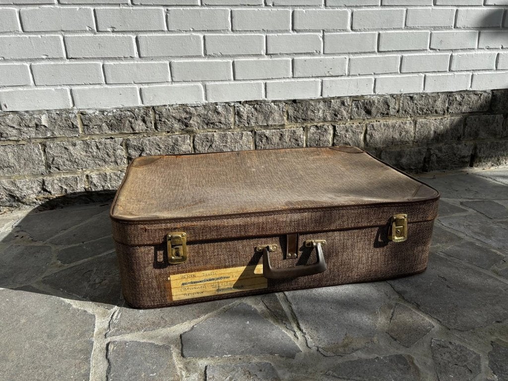 Vintage deco-koffer uit 1960, Ophalen, Gebruikt, Hard kunststof