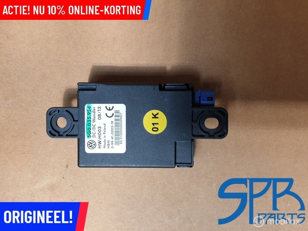 5G0035954 Spanningsregelaar omvormer stabilisator Golf 7 VII, Gebruikt, Volkswagen, Ophalen of Verzenden, Volkswagen