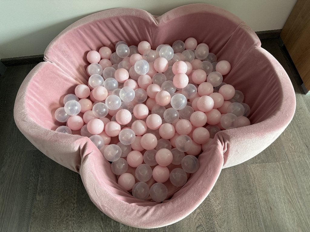 Ballenbad Roze - Bloemvorm - diameter 102 cm (incl. ballen), Ophalen, Zo goed als nieuw, Meisje