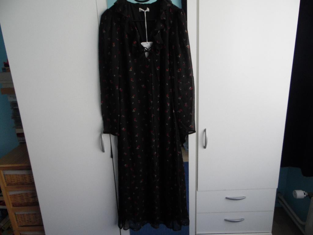 NIEUWE LANGE JURK VAN SPRINGFIELD, Maat 38/40 (M), Zwart, Springfield, Nieuw