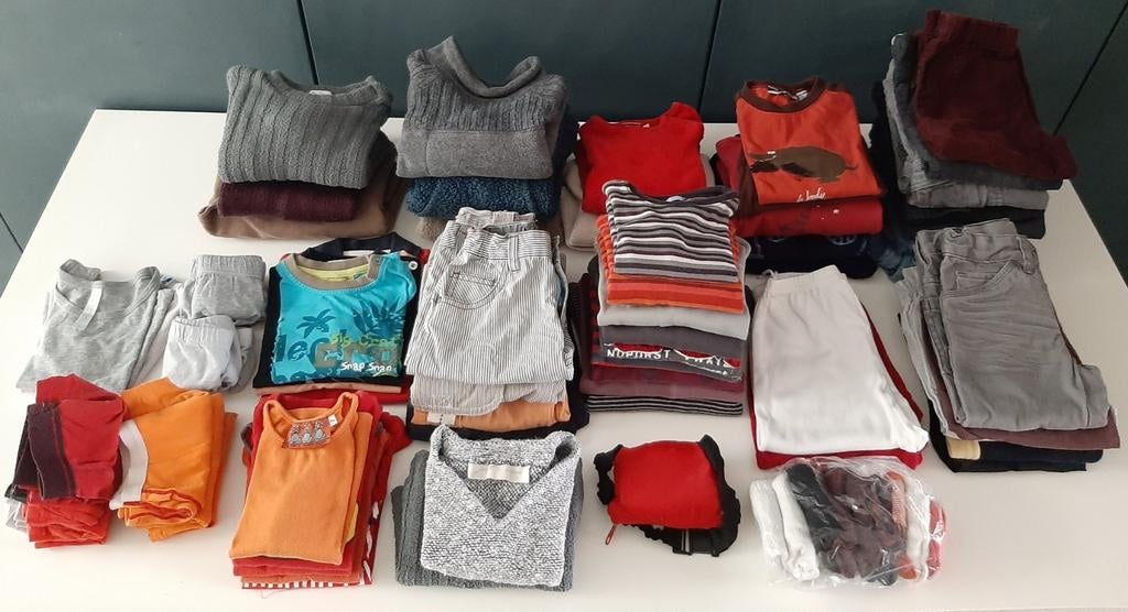 Pakketje jongenskleren 2j (73 stuks), Enfants & Bébés, Vêtements enfant | Taille 92, Enlèvement