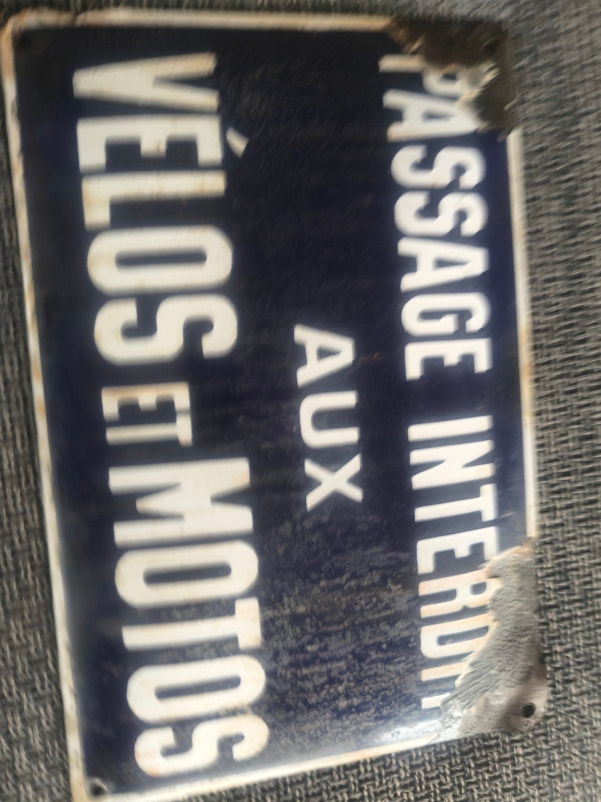 ancienne plaque émaillée garage moto vélo, Enlèvement ou Envoi