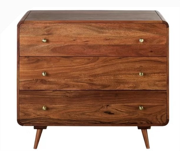TONY - Commode 3 tiroirs en acacia massif - Maison du Monde, Maison & Meubles, Armoires | Commodes, 3 ou 4 tiroirs, 25 à 50 cm