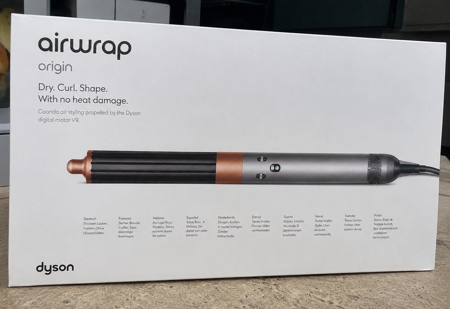 Dyson Airwrap Origin – coloris Nickel/Copper, Ophalen, Nieuw, Haardroger