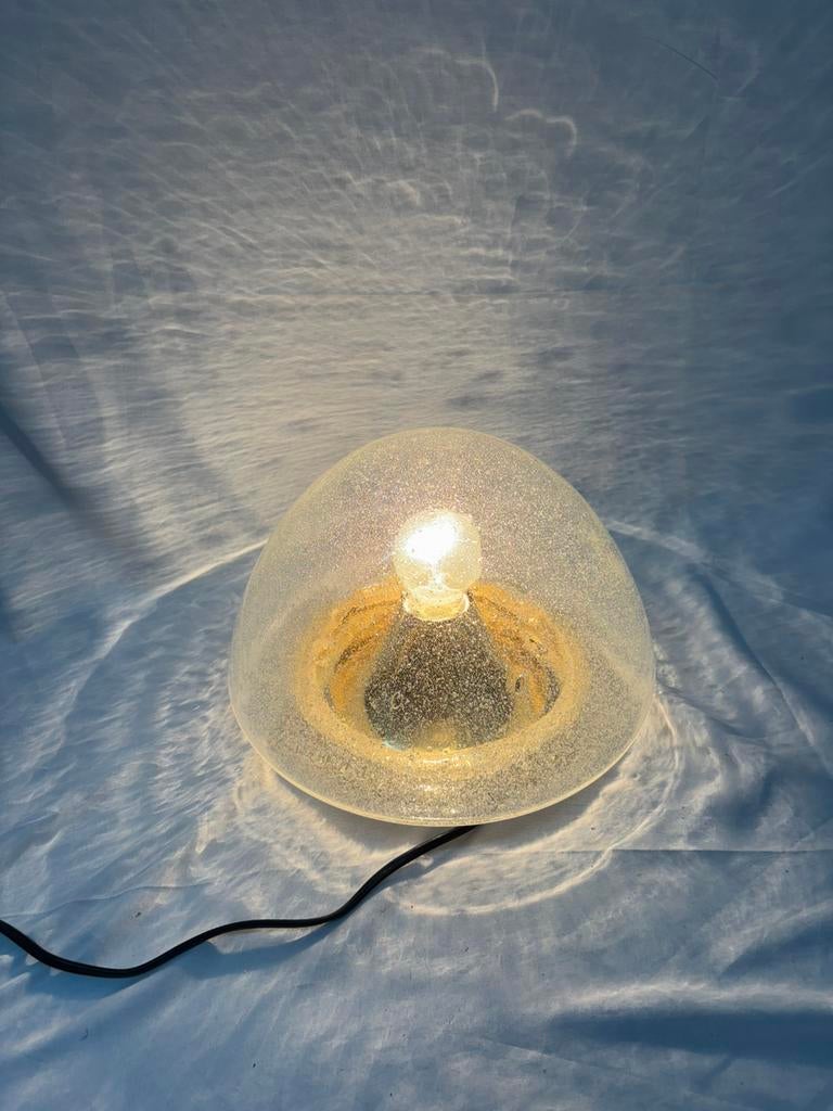 Vintage Hoffmeister bubbelglas lamp jaren '70 space age, Ophalen of Verzenden, Gebruikt