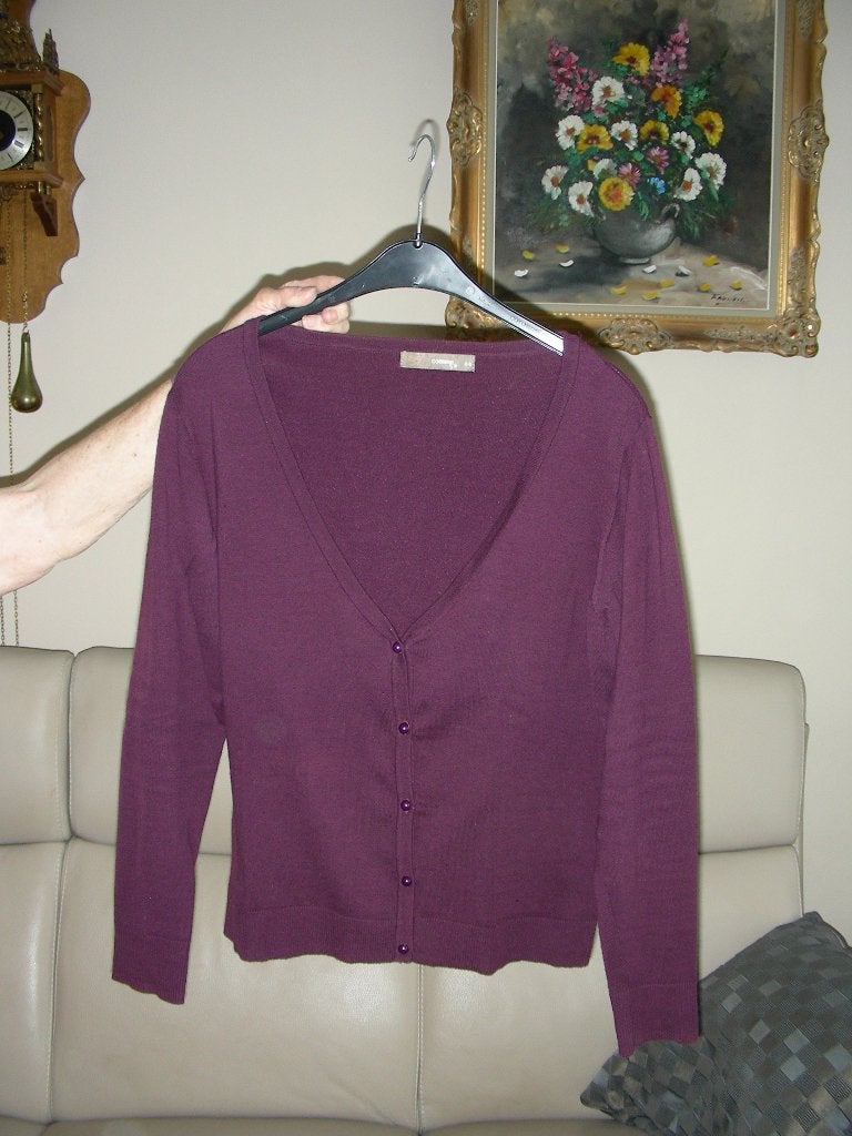 Aubergine cardigan, Comme ça, maat 44, Kleding | Dames, Comme ça, Ophalen of Verzenden, Gedragen, Maat 42/44 (L)
