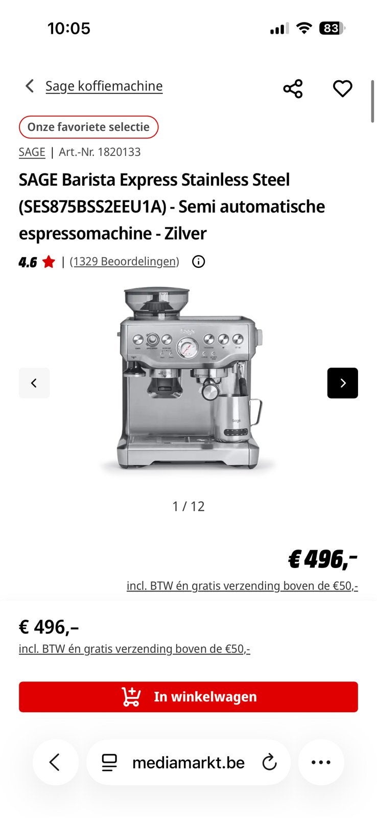 Koffiemachine esppreso barista, Ophalen, Nieuw in verpakking, Koffie en Espresso