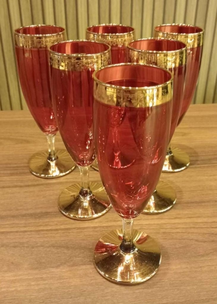 6 coupes à champagne en cristal., Enlèvement ou Envoi, Comme neuf, Autres types