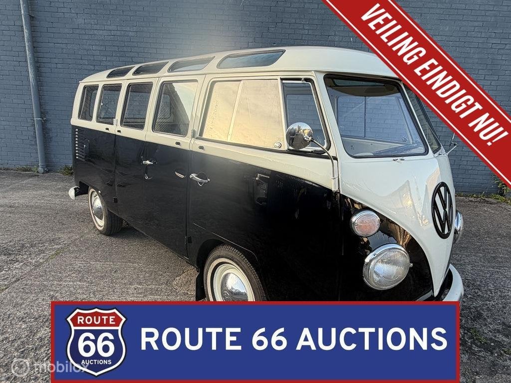 Volkswagen Type 2 Deluxe Microbus | 1961 | Route 66 Auctions, Auto's, Volkswagen, Zwart, Bedrijf, Handgeschakeld