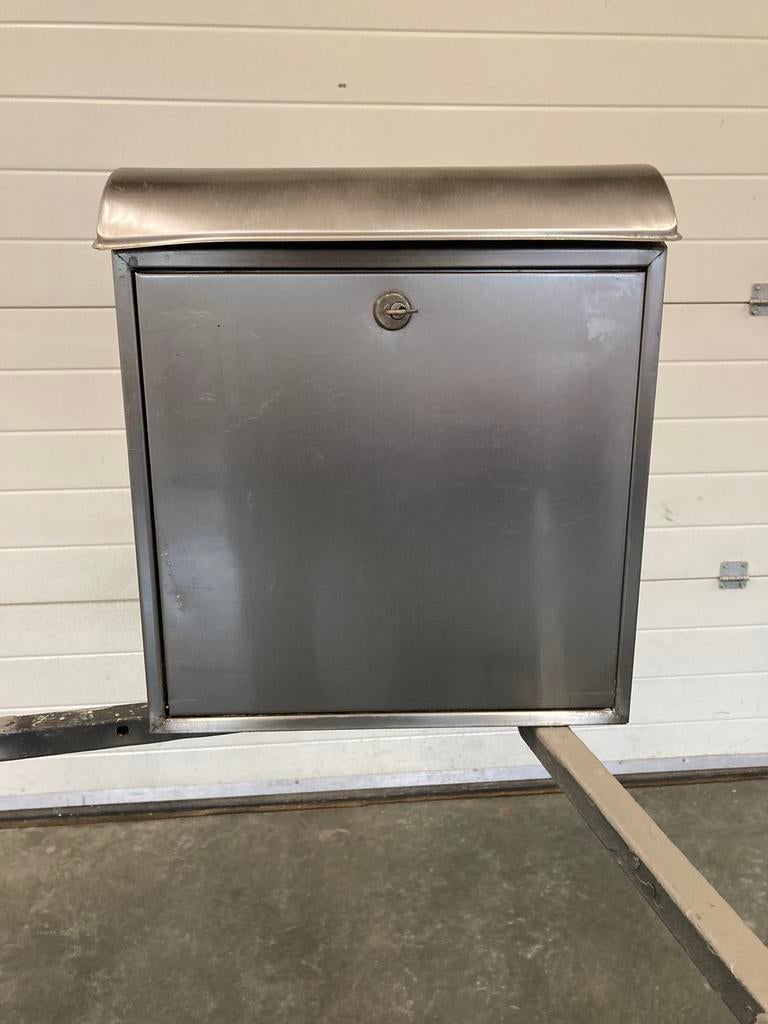 Brievenbus in inox, Tuin en Terras, Brievenbussen, Ophalen, Gebruikt, Inox, Wandbrievenbus