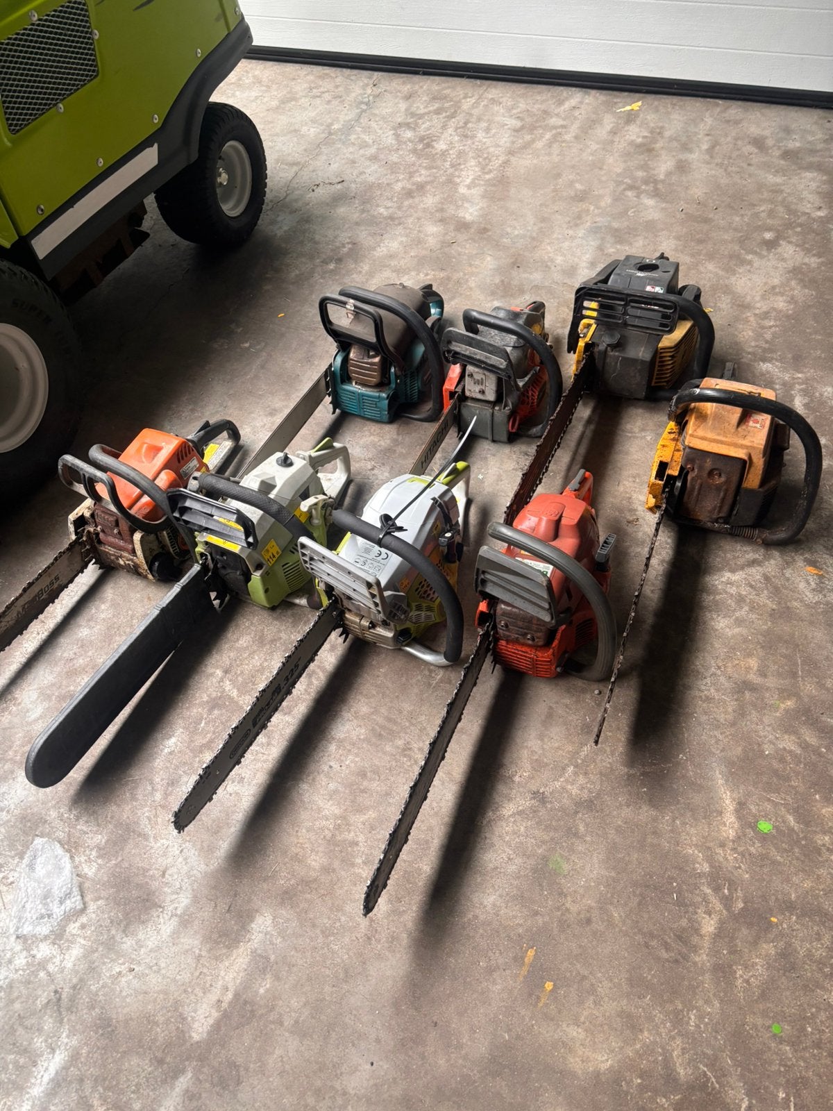 8 kettingzagen diverse merken stihl,makita,jonsered,Hitachi,, Enlèvement, Utilisé