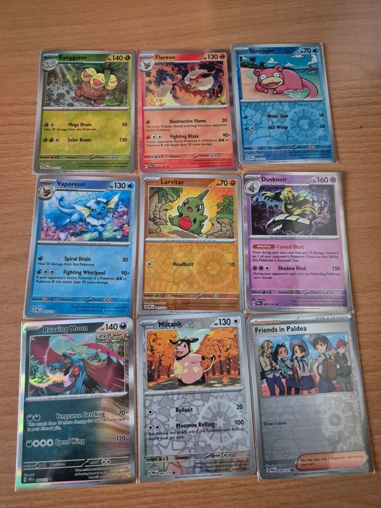 78 Pokémon Kaarten - Prismatic Evolutions, Ophalen of Verzenden, Zo goed als nieuw, Meerdere kaarten, Foil