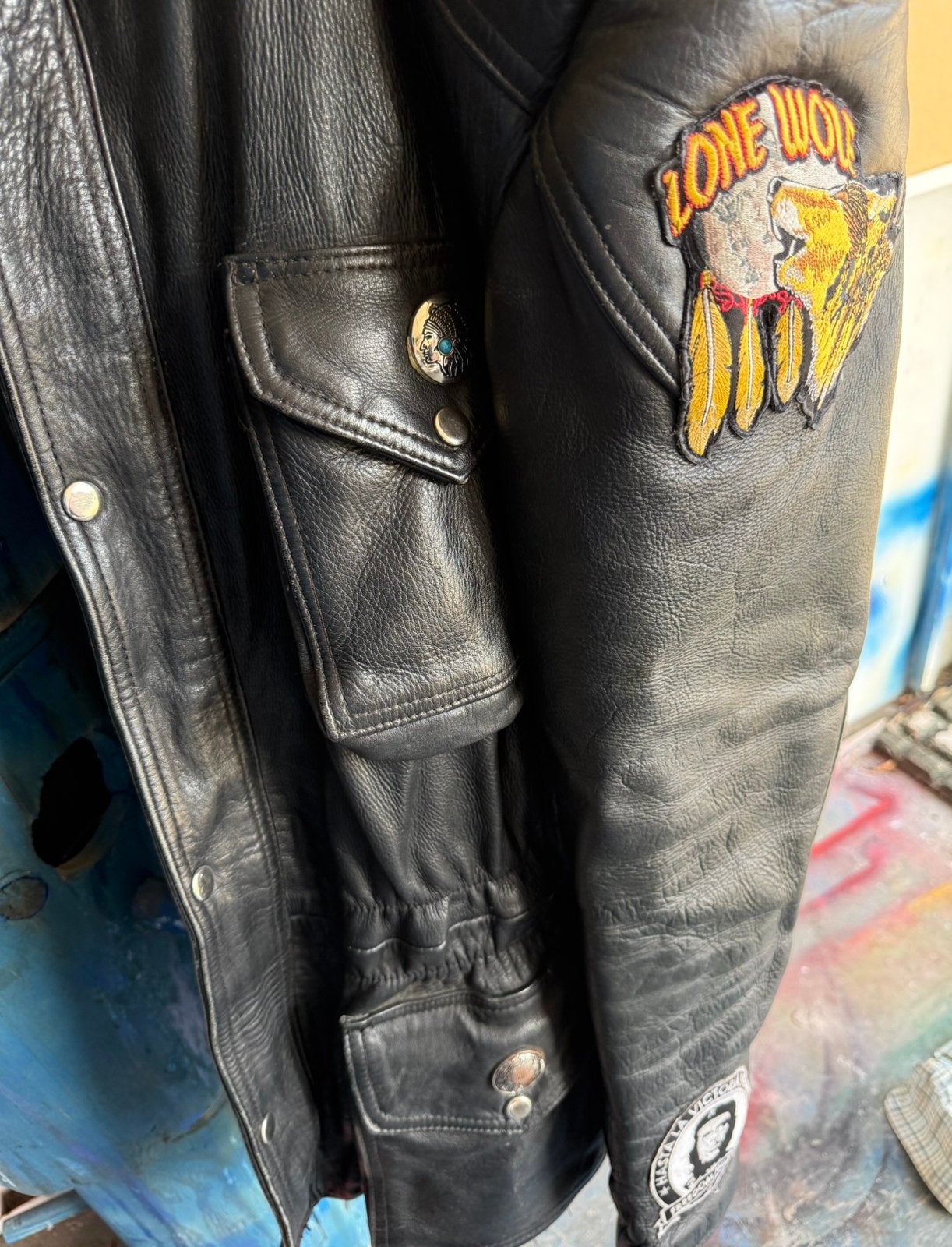 Beste leder moto jas 56, Ophalen, Tweedehands, Heren, Jas | leer