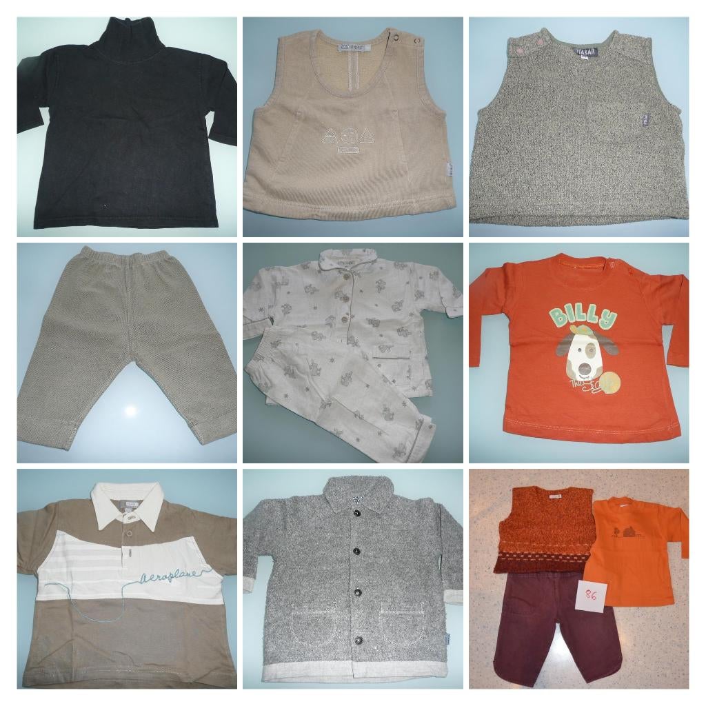 Bundel 22 stuks maat 86, Enlèvement ou Envoi, Utilisé, Garçon, Costume