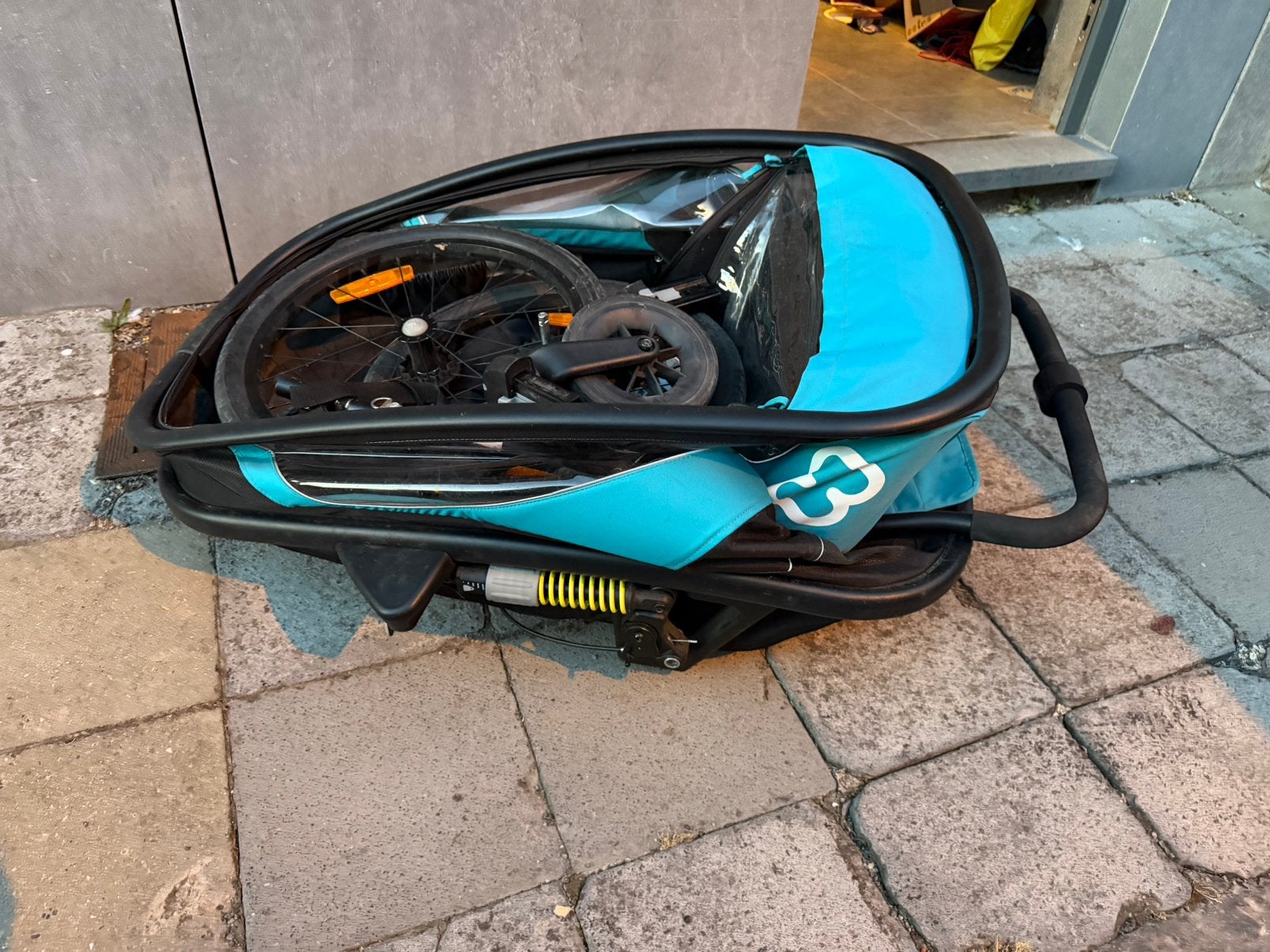 Remorque et poussette velo, Enlèvement ou Envoi, Comme neuf