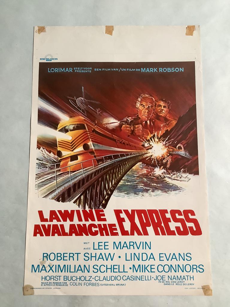 AVALANCHE EXPRESS  filmposter  36-54 cm    Used, Ophalen of Verzenden, Zo goed als nieuw