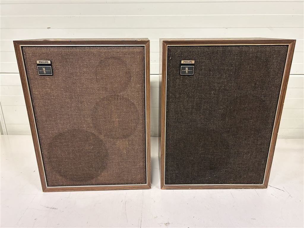 A7409. Philips 22RH456/01Z vintage luidsprekers, Audio, Tv en Foto, Luidsprekerboxen, Ophalen of Verzenden, Gebruikt, Philips