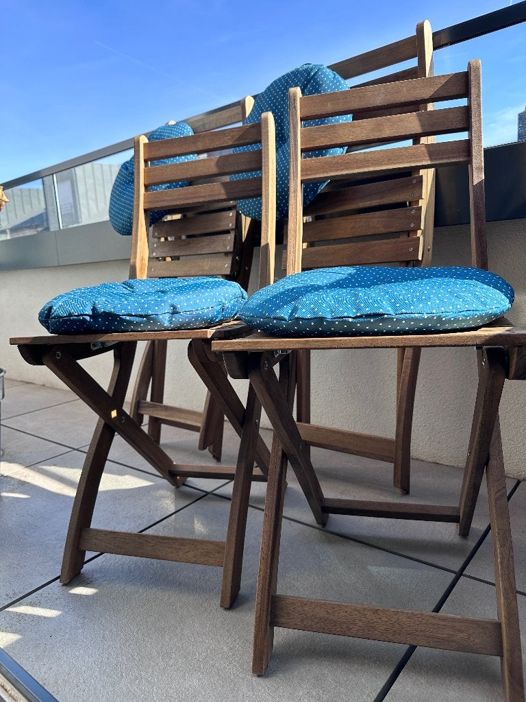 Ikea, ASKHOLMEN, Chaise, extérieur, pliable, brun foncé, Antiquités & Art, Enlèvement