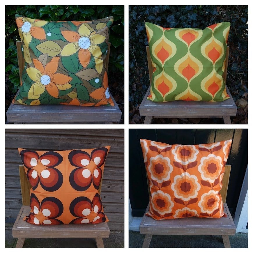 Retro vintage stijl kussenhoezen 45 x 45 cm diverse modellen, Huis en Inrichting, Woonaccessoires | Kussens, Nieuw, Dubbelzijdig
