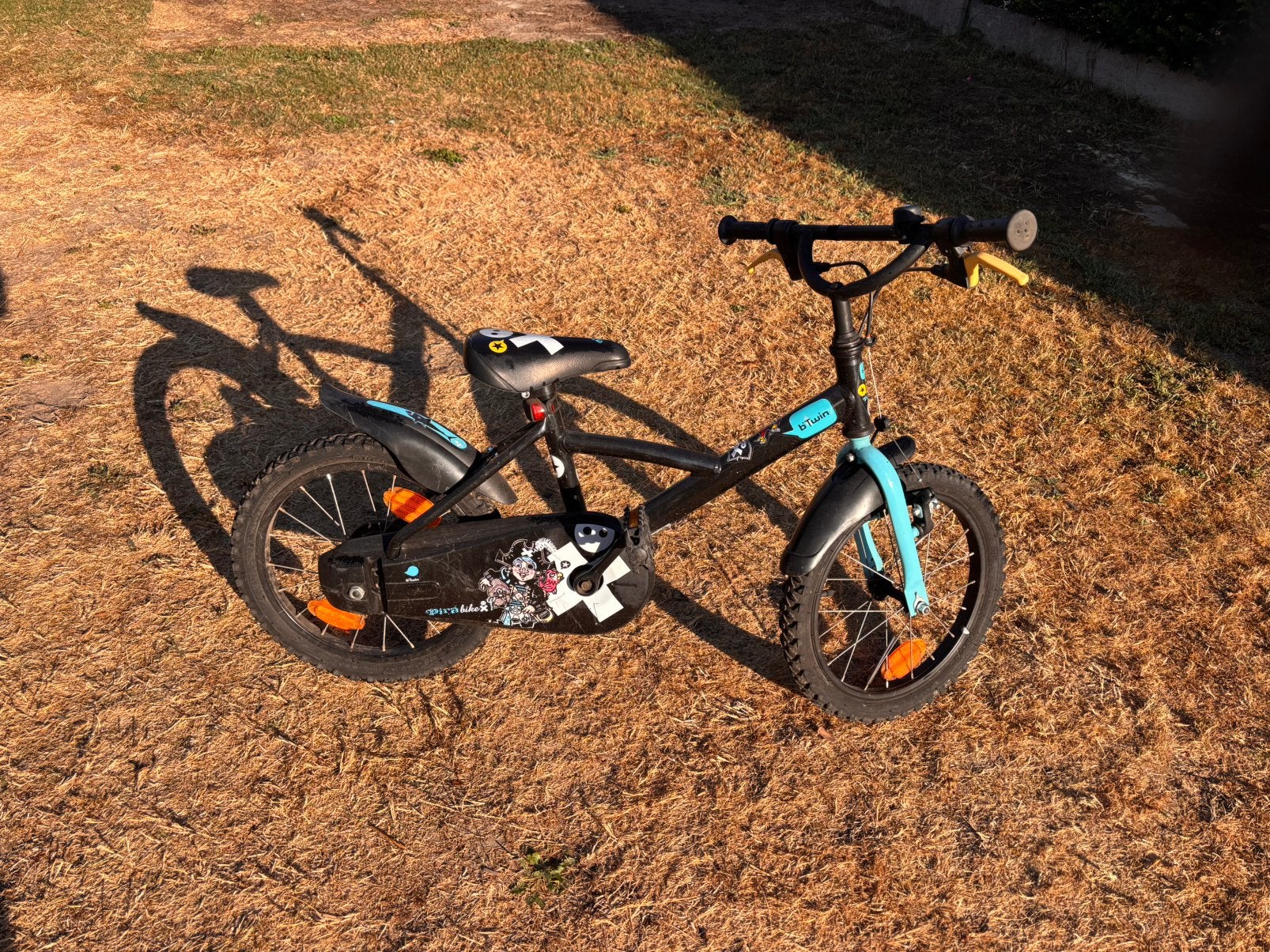 Fiets 16 inch piraten, Fietsen en Brommers, Fietsen | Vouwfietsen, Heren, 14 tot 16 inch, Zo goed als nieuw, Schijfrem
