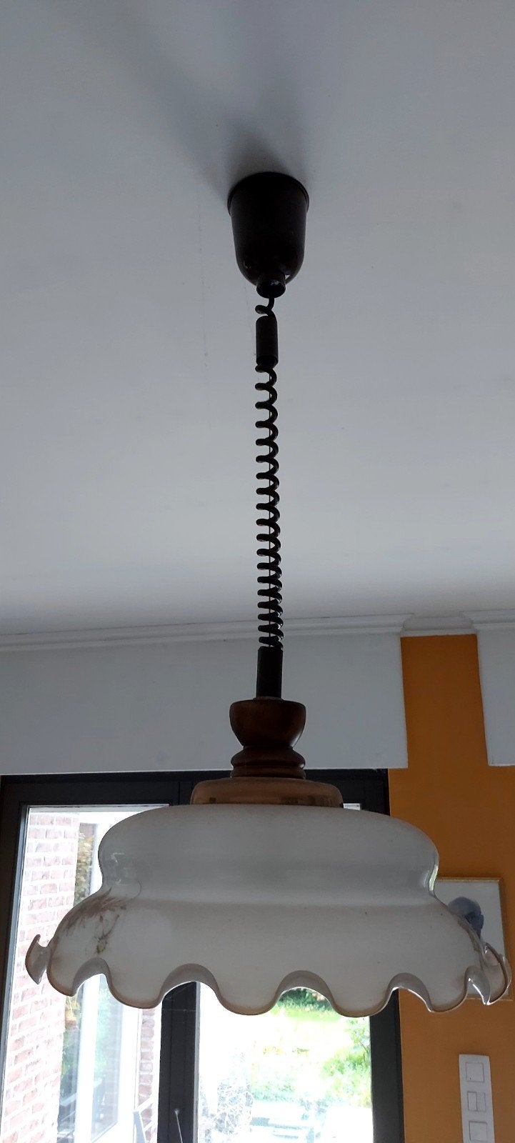 luster retro verstelbaar in hoogte, Ophalen, Gebruikt, Bruin, Rond