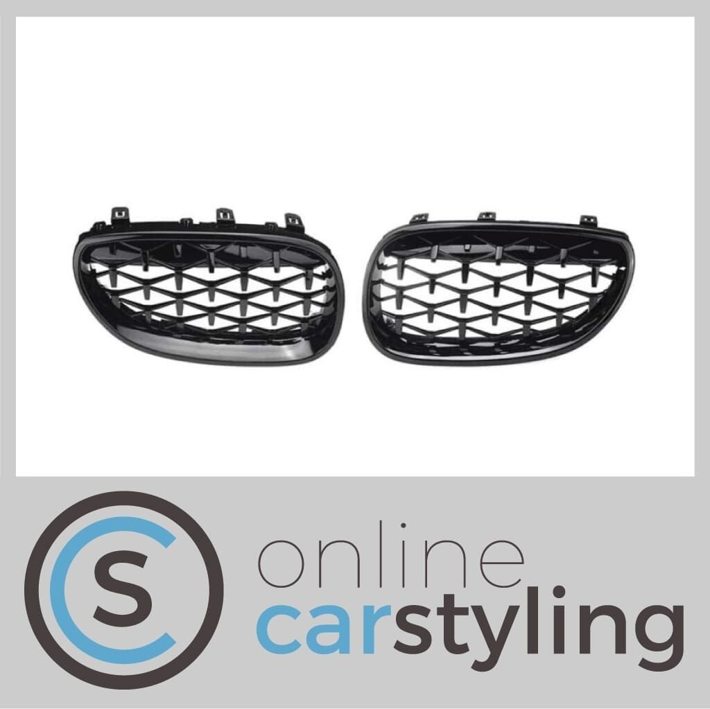 Grill Nieren BMW 5-Serie E60 / E61 Diamant Style Glossy Blac, Neuf, -, -, Enlèvement ou Envoi