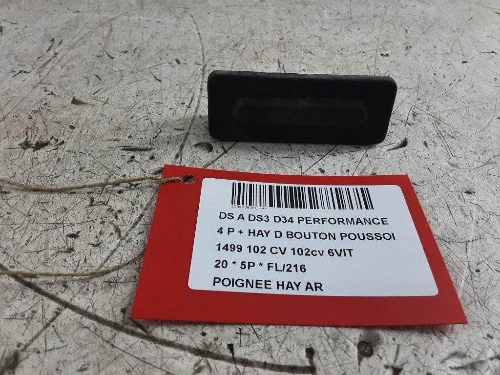 POIGNEE COFFRE / HAYON ARRIERE DS (9820395580), Mevr. I. Hauben, Utilisé, Autres marques automobiles, Rue de l'Espoir 34 34
4030  GRIVEGNÉE, BE