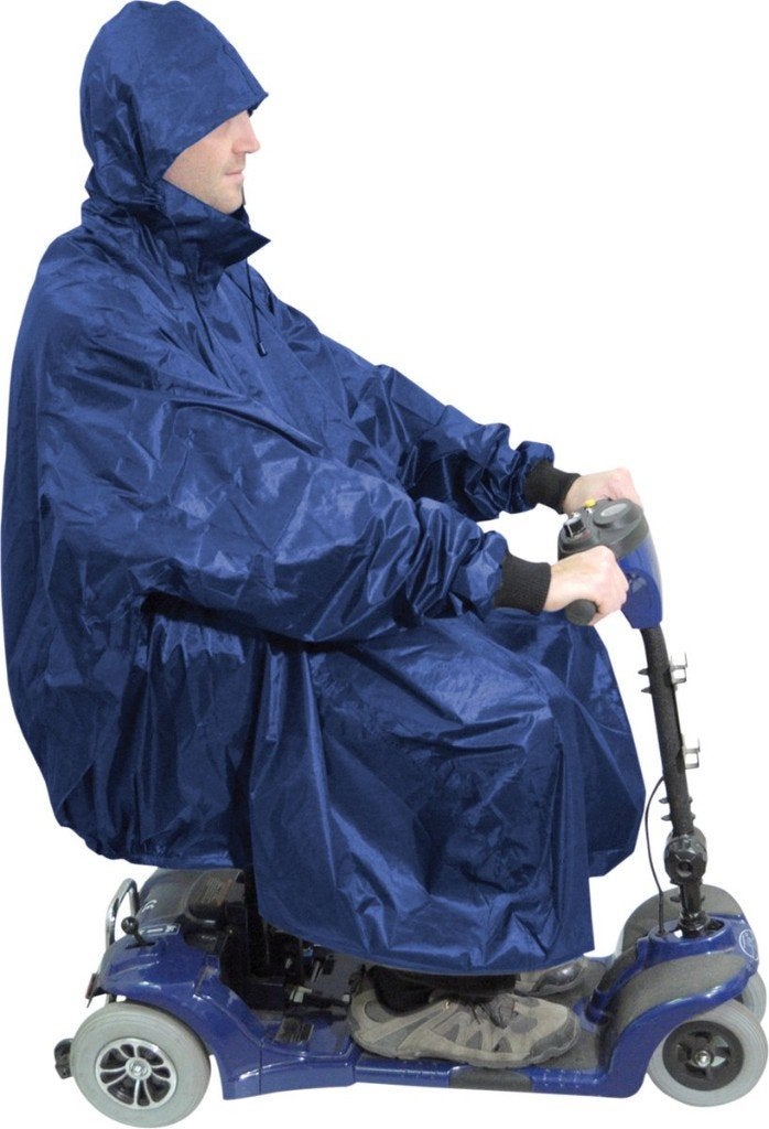 Regenjas Aidapt scootmobiel blauw, waterafstotend, Diversen, Ophalen, Zo goed als nieuw