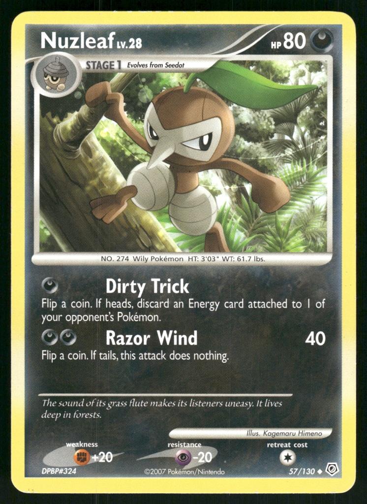 Nuzleaf 57/130 - Diamond &amp; Pearl (EX), Verzenden, Gebruikt