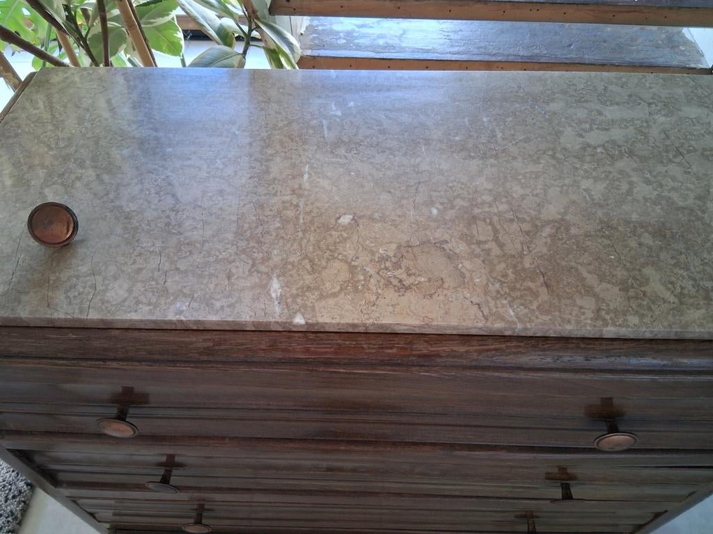 Midcentury vintage ladenkast, Ophalen