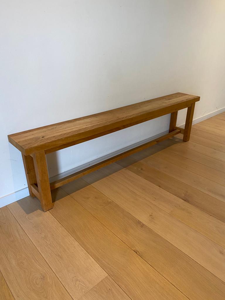 Eiken zitbank, Huis en Inrichting, Stoelen, Ophalen, Zo goed als nieuw, Bruin, Hout