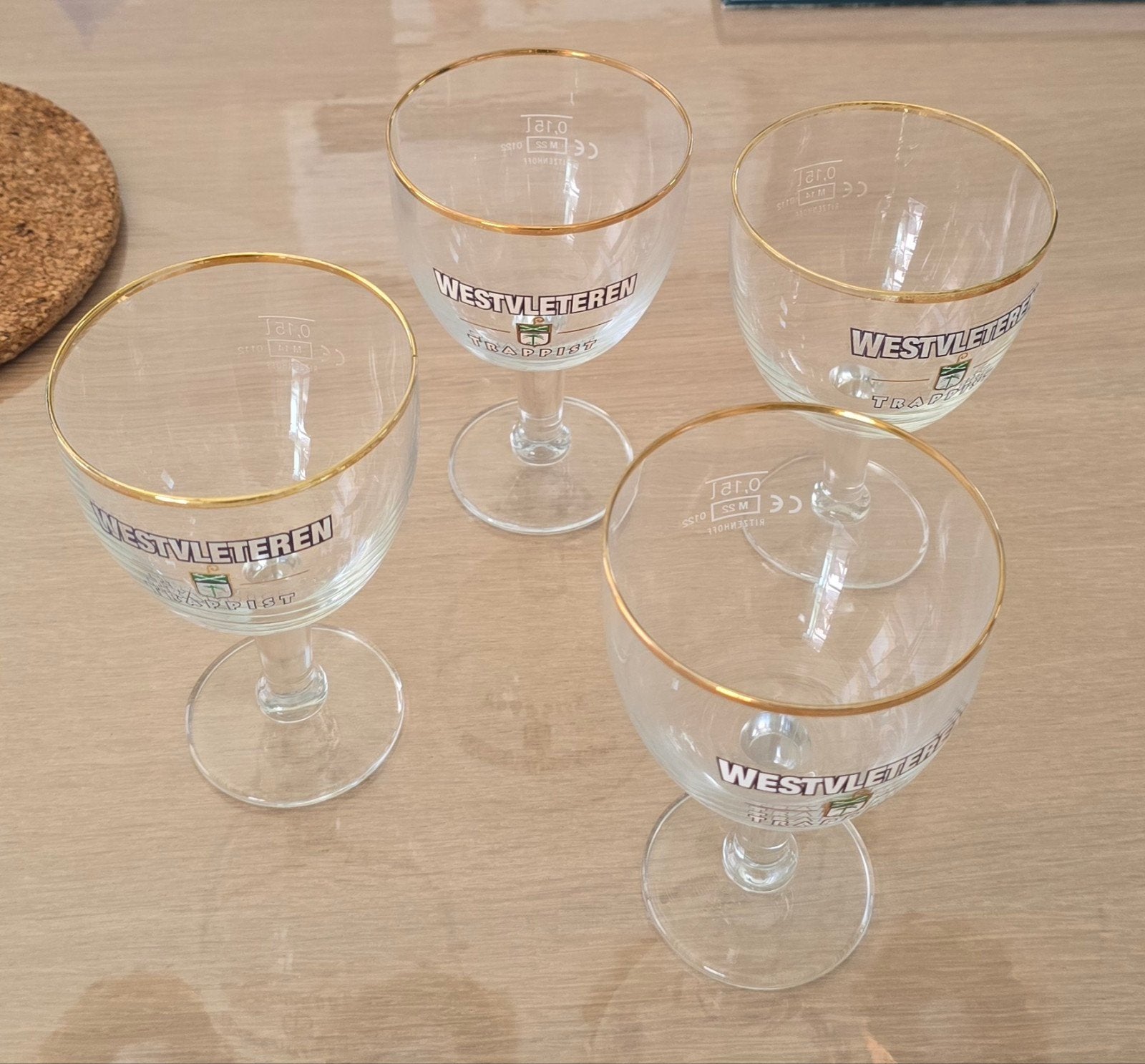 Westvleteren glazen 0,15L, Verzamelen, Glas en Drinkglazen, Ophalen