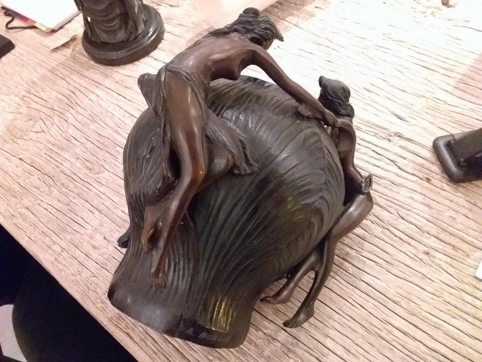 Jugendstil pot brons 8kg, Antiek en Kunst, Ophalen, Brons