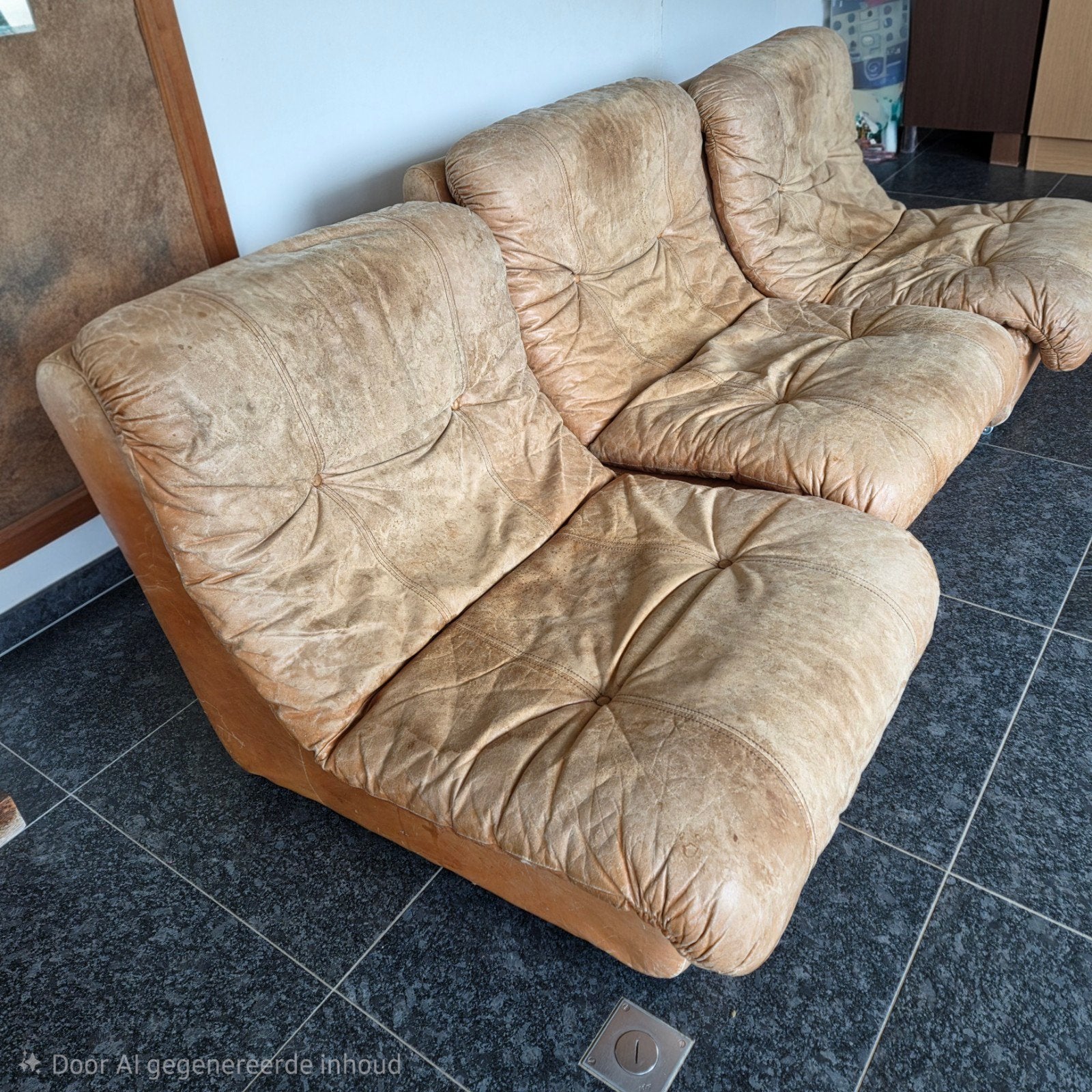 dreipunkt lounge zetel, Huis en Inrichting, Ophalen, Gebruikt, Leer