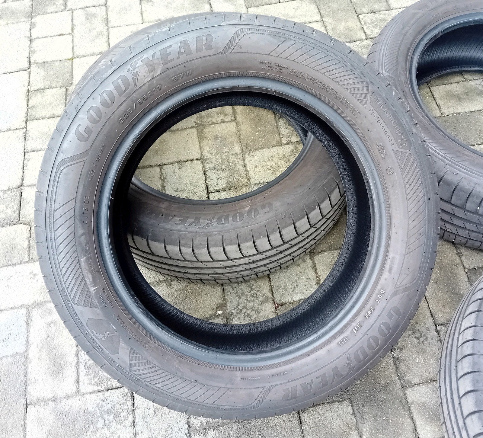 Zomerbanden Goodyear (4x) 225 55 R17 97W 6&5mm profiel 🚘, Ophalen, Zo goed als nieuw