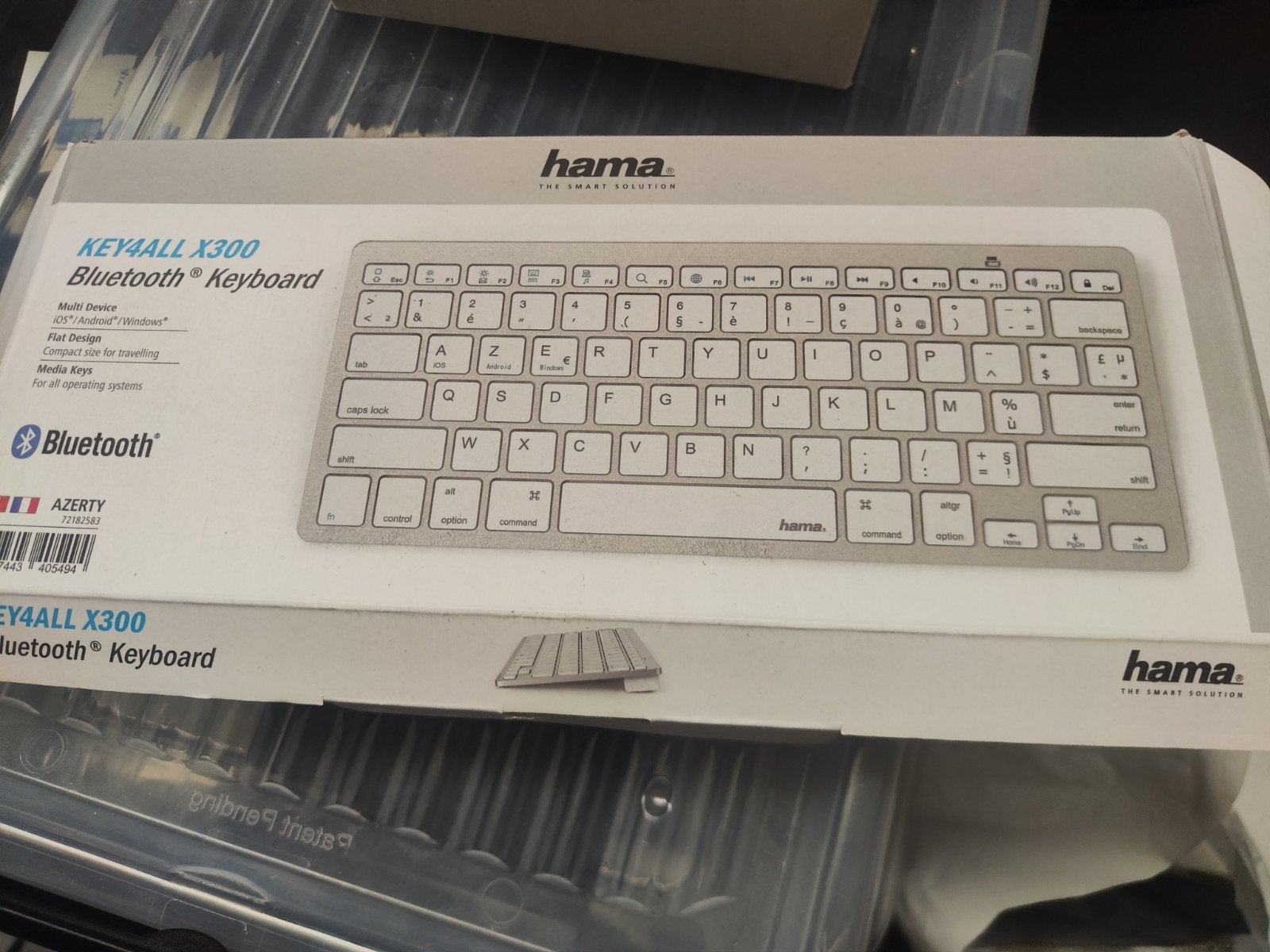 Clavier Bluetooth Hama KEY4ALL X300 - AZERTY, Azerty, Enlèvement, Utilisé, Hama