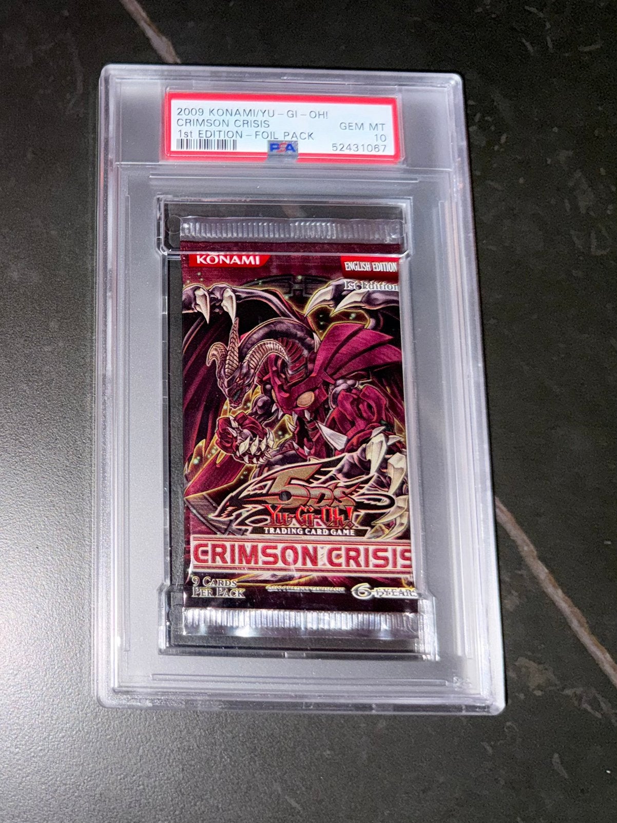 Yu-Gi-Oh! Crimson Crisis 1st Edition Foil Pack PSA 10, Ophalen of Verzenden, Zo goed als nieuw, Foil