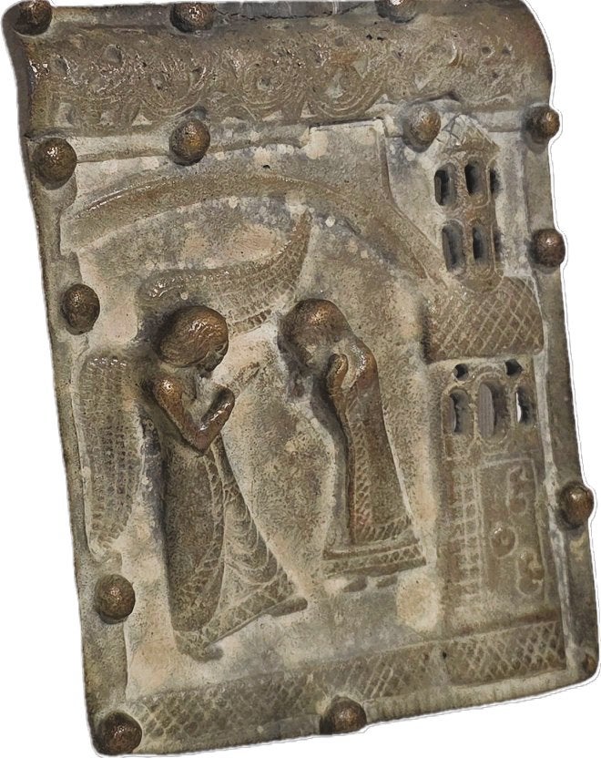 Panneau de tabernacle en bronze antique., Enlèvement ou Envoi, Bronze