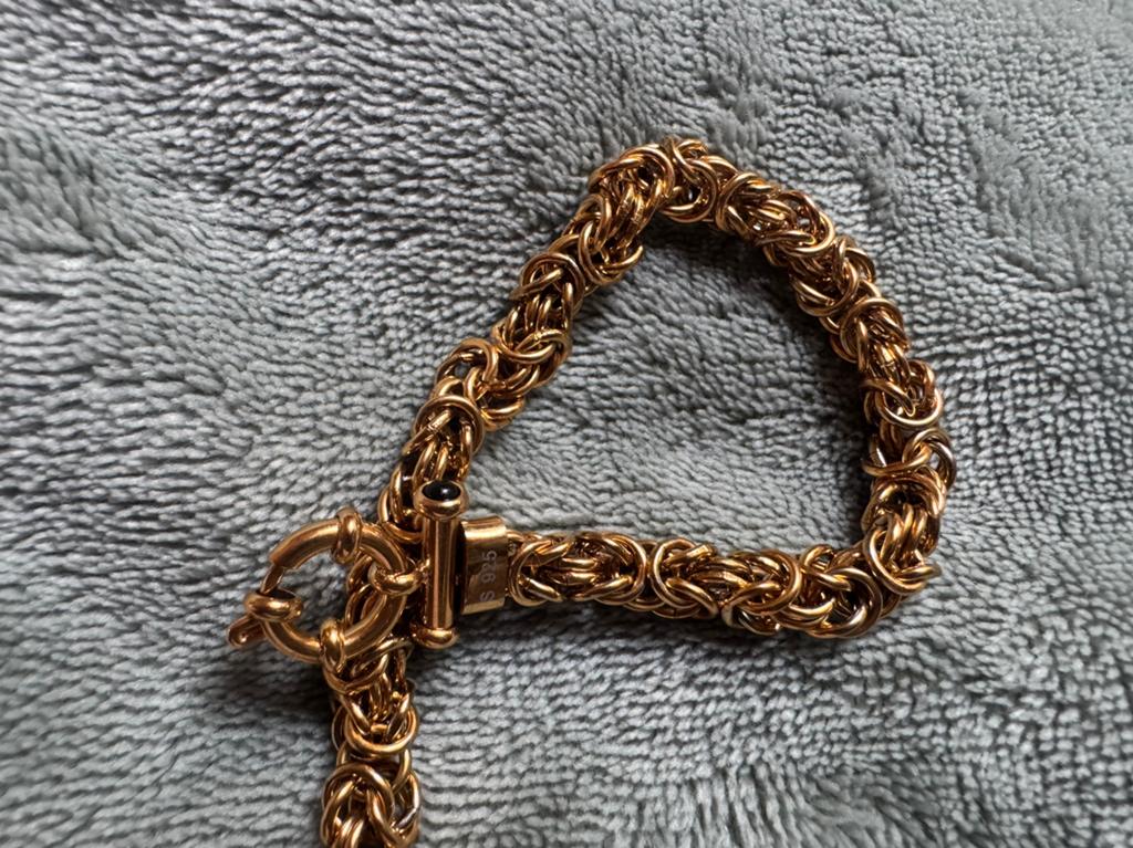 Bracelet doré argent neuf, Enlèvement ou Envoi, Neuf, Or, Argent