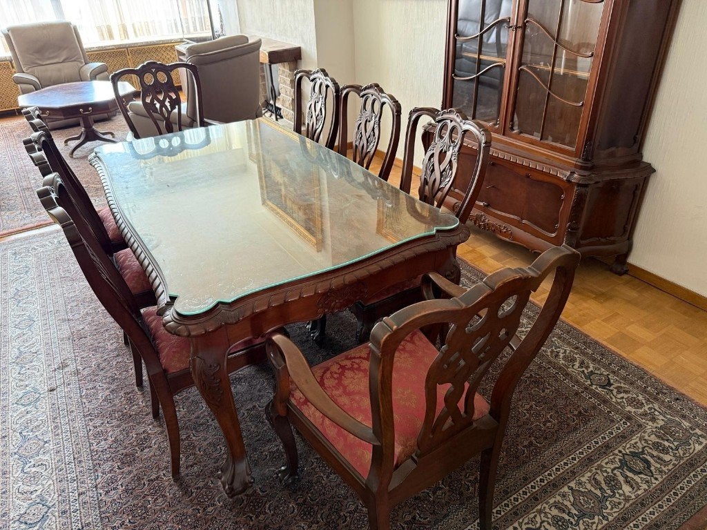 Eetkamer Chippendale in palissanderhout, Antiek en Kunst, Ophalen