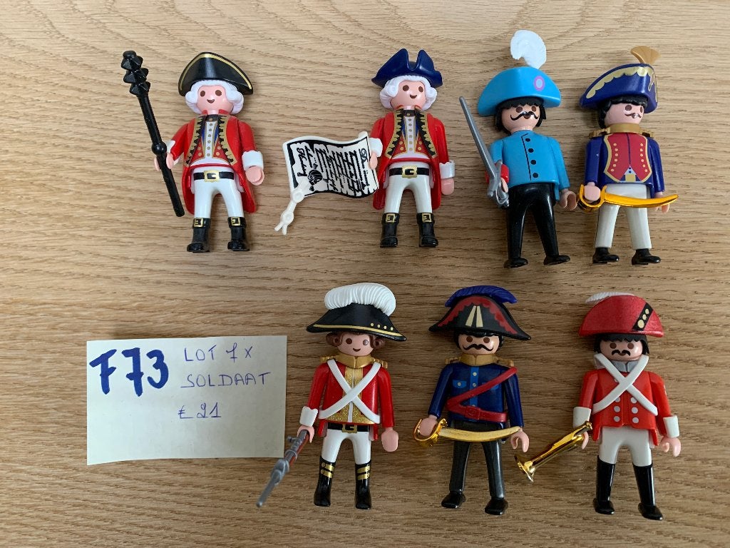 PLAYMOBIL F73: LOT 7 SOLDATEN, Losse onderdelen, Zo goed als nieuw, Figuren, Historisch
