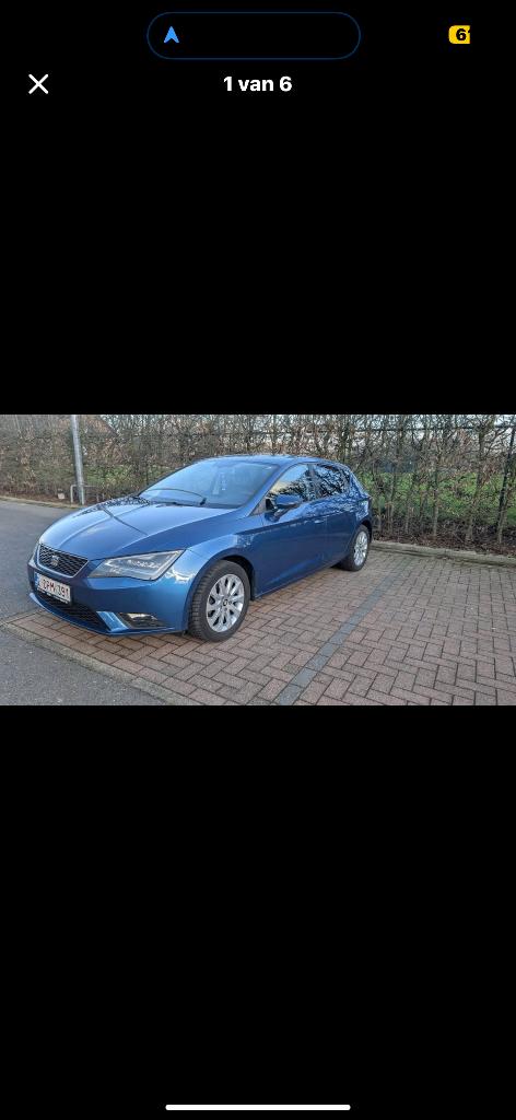 Seat leon 1.2 tsi benzine 2014/2015, Auto's, Zwart, Leder, 5 deurs, Particulier